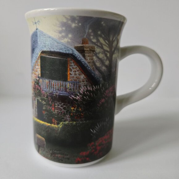 Lilac Cottage 2004 Genuine Kinkade Ceramic Coffee Mug - Picture 9 of 16